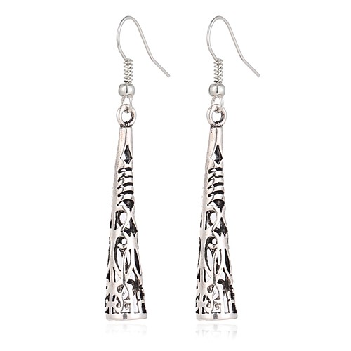 

Women's Drop Earrings Hollow Out Long Ladies Dangling Earrings Jewelry Silver For Date Festival 1 Pair