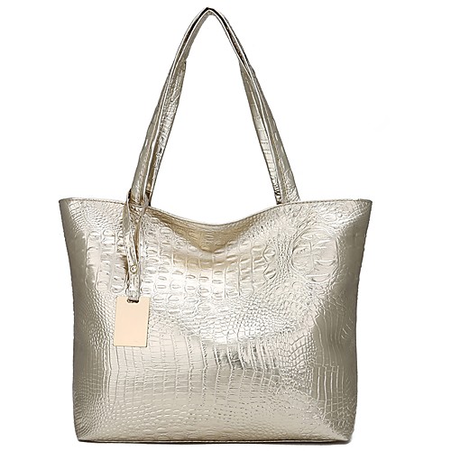 

Women's Embossed PU Tote Crocodile Black / Gold / Silver / Fall & Winter