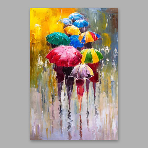 

Oil Painting Hand Painted Vertical Abstract Modern Stretched Canvas