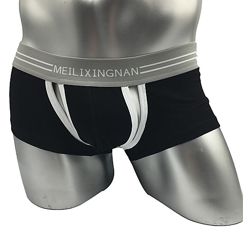 

Men's Cut Out / Basic Boxers Underwear / Briefs Underwear - Normal Low Waist White Black Blue M L XL