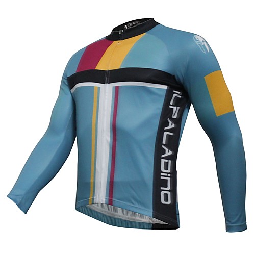 

ILPALADINO Men's Long Sleeve Cycling Jersey Winter Fleece Elastane Green Bike Jersey Top Mountain Bike MTB Road Bike Cycling Thermal Warm Fleece Lining Sports Clothing Apparel