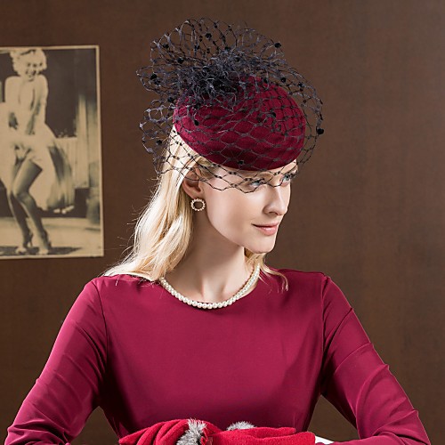 

100% Wool Kentucky Derby Hat / Hats with Bowknot 1pc Casual / Daily Wear Headpiece