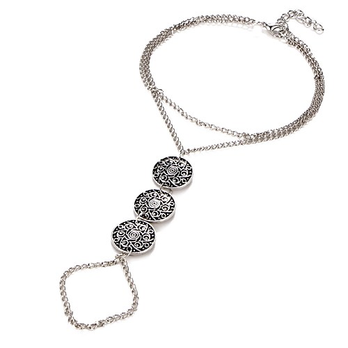 

Barefoot Sandals Ladies Punk Women's Body Jewelry For Bikini Cosplay Costumes Vintage Style Alloy Flower Silver 1pc