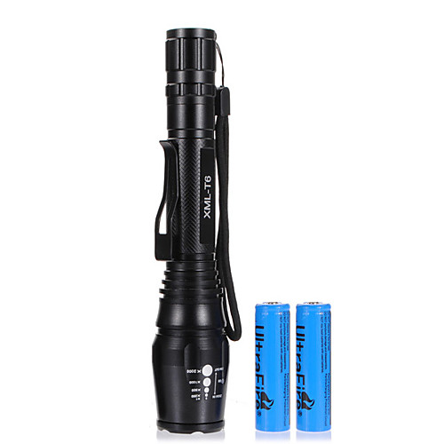 

LED Flashlights / Torch Handheld Flashlights / Torch 2000 lm LED LED 1 Emitters 5 Mode Adjustable Focus Impact Resistant Nonslip grip Camping / Hiking / Caving Everyday Use Cycling / Bike