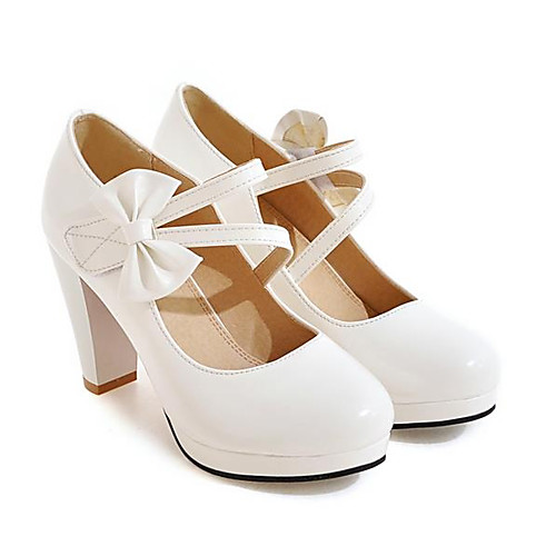 

Women's Pumps Nappa Leather / Patent Leather Spring Heels Stiletto Heel White / Black / Red / Daily