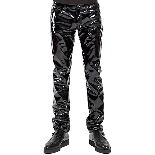 

Pants Cosplay Costume Skin Suit Adults' Spandex Latex Lycra Spandex Cosplay Costumes Punk Shiny Men's Solid Color Christmas Halloween Carnival