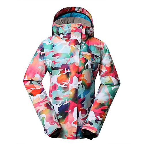 

GSOU SNOW Women's Ski Jacket Winter Sports Ski Skiing Winter Sports POLY Top Ski Wear / Camo / Camouflage