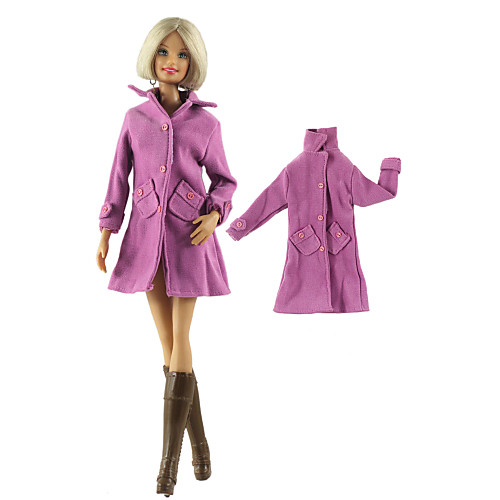 

Doll Outfit Doll Coat Coats / Jackets For Barbiedoll Pink Nonwoven Fabric Cloth Cotton Cloth Coat For Girl's Doll Toy