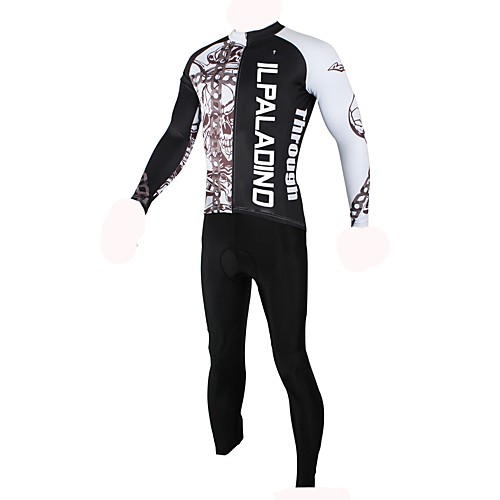 

ILPALADINO Men's Long Sleeve Cycling Jersey Winter Fleece Elastane Black Bike Jersey Top Mountain Bike MTB Road Bike Cycling Thermal / Warm Fleece Lining Ultraviolet Resistant Sports Clothing Apparel
