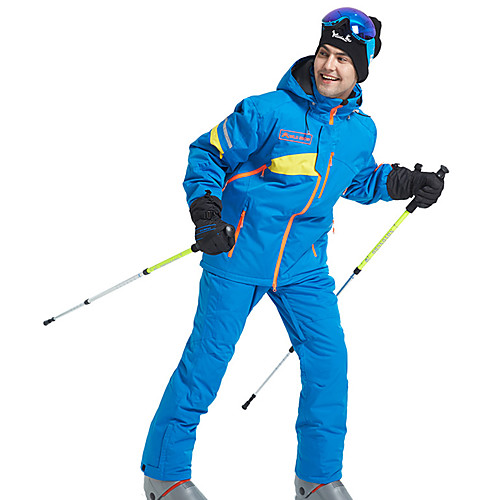 

Wild Snow Men's Ski Jacket with Pants Ski / Snowboard Winter Sports Waterproof Windproof Warm POLY Clothing Suit Ski Wear / Solid Colored