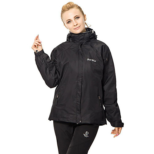

Women's Hiking 3-in-1 Jackets Winter Outdoor Thermal / Warm Waterproof Windproof Fleece Lining 3-in-1 Jacket Coverall Skiing Camping / Hiking Climbing Black Arm Green Purple M L XL XXL XXXL