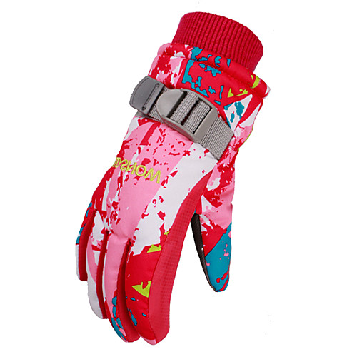 

Winter Gloves Ski Gloves Boys' Girls' Kid's Snowsports Full Finger Gloves Winter Windproof Breathable Warm Waterproof Fabric Waterproof Material Ski / Snowboard Hiking Ice Skating