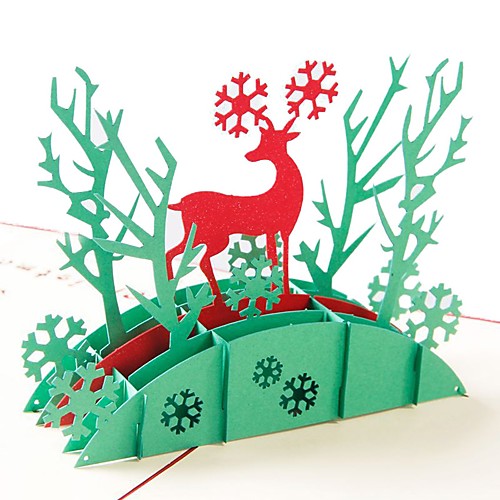 

Thank You Cards Card Paper Wedding Decorations Christmas / Party / Evening Christmas / Deer / Creative All Seasons