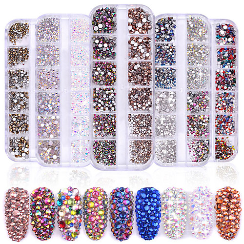 

1440 pcs Classic / High Transparency Rhinestone Nail Jewelry Rhinestones For Finger Nail Wedding Ball nail art Manicure Pedicure Party / Evening / Daily / Engagement Party Artistic / Aristocrat Lolita