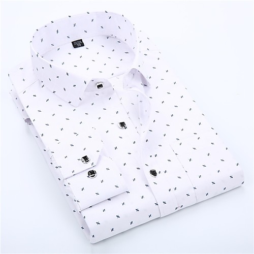 

Men's Shirt Graphic Plus Size Long Sleeve Wedding Tops Basic White Blushing Pink Navy Blue