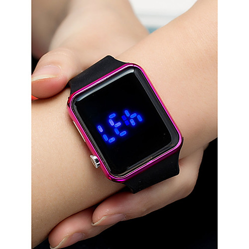 

Women's Digital Watch Square Watch Digital Silicone Black 30 m Waterproof Creative LCD Digital Fashion Simple watch - Black Golden Rose Gold