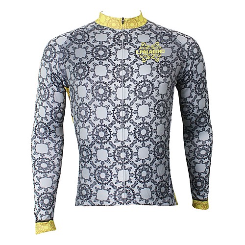 

ILPALADINO Men's Long Sleeve Cycling Jersey Winter Fleece Elastane Grey Bike Jersey Top Mountain Bike MTB Road Bike Cycling Thermal / Warm Fleece Lining Ultraviolet Resistant Sports Clothing Apparel