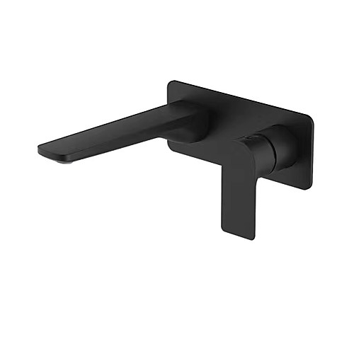 

Bathroom Sink Faucet - Premium Design Black Wall Mounted Single Handle Two HolesBath Taps