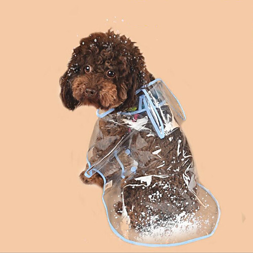

Dogs Cats Rain Coat Dog Clothes White Fuchsia Blue Costume Husky Poodle PVC(PolyVinyl Chloride) Color Block Simple Ordinary Waterproof S M L