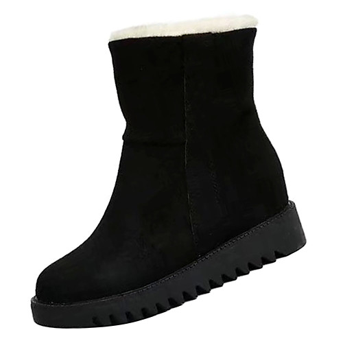 

Women's Boots Snow Boots Low Heel Mid Calf Boots Casual Daily PU Solid Colored Winter Camel Black Yellow / Mid-Calf Boots