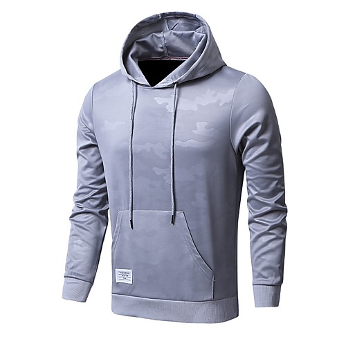 

Men's Hoodie & Sweatshirt Camo / Camouflage Knit Running Top Plus Size Long Sleeve Activewear Breathable Quick Dry Anatomic Design Sweat-wicking Stretchy Regular Fit