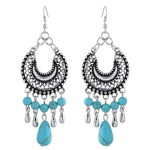 

Women's Drop Earrings Long Drop Ladies Classic Vintage European western style Resin Earrings Jewelry Turquoise For Party Causal 1 Pair