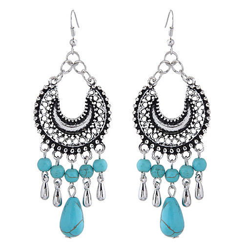 

Women's Drop Earrings Long Drop Ladies Classic Vintage European western style Resin Earrings Jewelry Turquoise For Party Causal 1 Pair