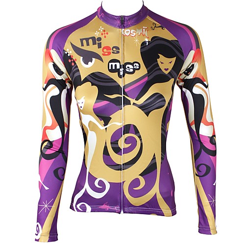 

ILPALADINO Women's Long Sleeve Cycling Jersey Winter Fleece Elastane Yellow Bike Jersey Top Mountain Bike MTB Road Bike Cycling Thermal / Warm Fleece Lining Ultraviolet Resistant Sports Clothing