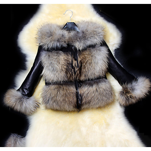 

Long Sleeve Coats / Jackets Faux Fur / PU Wedding / Party / Evening Women's Wrap With Split Joint