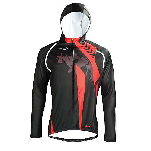 

ILPALADINO Men's Long Sleeve Cycling Jersey Winter Fleece Elastane Black Bike Jersey Top Mountain Bike MTB Road Bike Cycling Thermal / Warm Fleece Lining Ultraviolet Resistant Sports Clothing Apparel