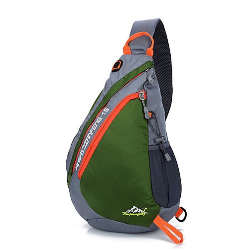 

Men's Zipper Nylon Sling Shoulder Bag Red / Fuchsia / Army Green
