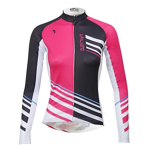 

ILPALADINO Women's Long Sleeve Cycling Jersey Winter Fleece Elastane Fuchsia Bike Jersey Top Mountain Bike MTB Road Bike Cycling Thermal / Warm Fleece Lining Ultraviolet Resistant Sports Clothing