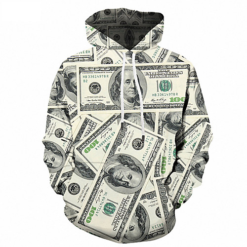 

Men's Plus Size Hoodie Color Block / 3D Print Hooded Street chic / Punk & Gothic Sports - Long Sleeve Beige S M L XL XXL XXXL XXXXL XXXXXL XXXXXXL / Spring / Fall