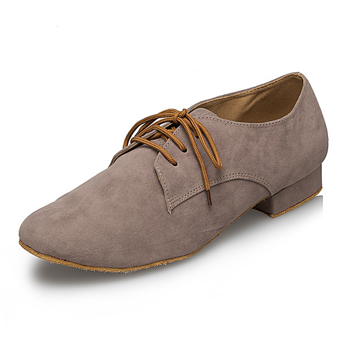 

Men's Modern Shoes / Ballroom Shoes Faux Leather Sneaker Splicing Thick Heel Dance Shoes khaki