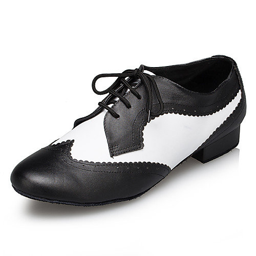 

Men's Modern Shoes Ballroom Shoes Sneaker Splicing Thick Heel Black / White