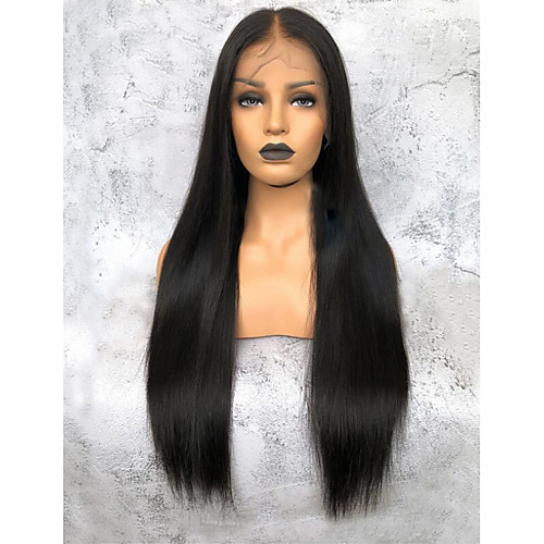 

Virgin Human Hair 360 Frontal Wig Deep Parting Kardashian style Brazilian Hair Yaki Straight Natural Wig 150% Density Women's Long Human Hair Lace Wig Premierwigs