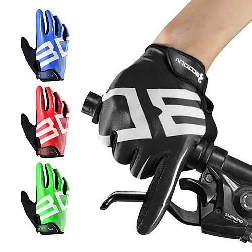 

BOODUN Bike Gloves / Cycling Gloves Mountain Bike Gloves Mountain Bike MTB Padded Anti-Slip Shockproof Protective Full Finger Gloves Sports Gloves Lycra Silicone Gel Black Green Red for Adults'