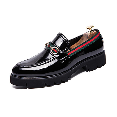 

Men's Formal Shoes Faux Leather Fall British Loafers & Slip-Ons Black / Wedding / Party & Evening / Wedding / Party & Evening