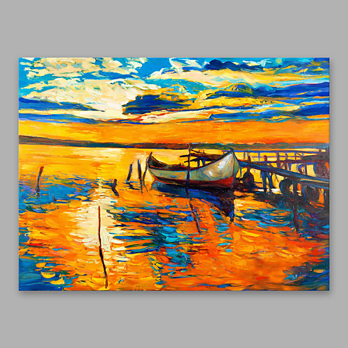 

Oil Painting Hand Painted Horizontal Abstract Modern Stretched Canvas