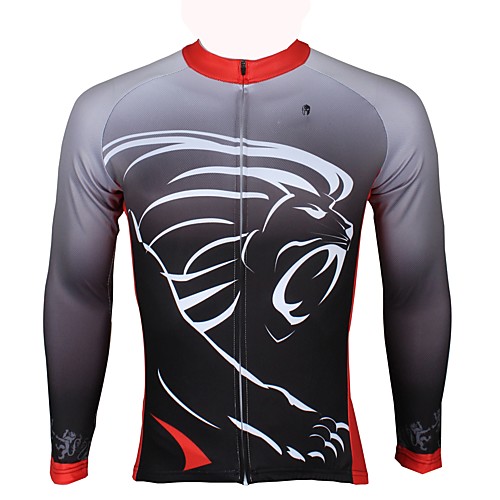 

ILPALADINO Men's Long Sleeve Cycling Jersey Winter Fleece Elastane Black Bike Jersey Top Mountain Bike MTB Road Bike Cycling Thermal / Warm Fleece Lining Ultraviolet Resistant Sports Clothing Apparel