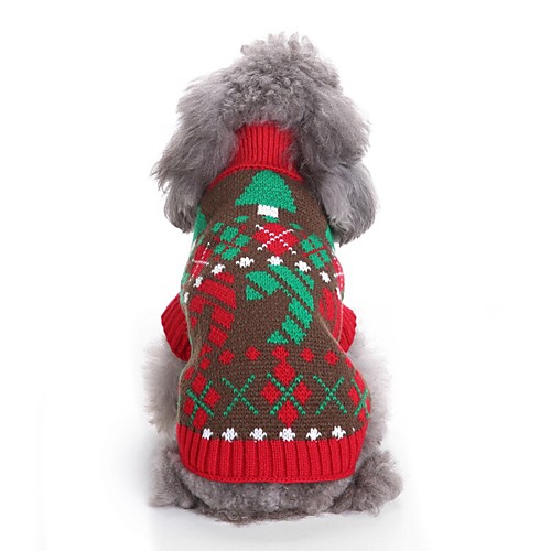 

Dog Sweater Puppy Clothes Floral / Botanical Christmas Party / Evening Christmas Winter Dog Clothes Puppy Clothes Dog Outfits Red Blue Costume for Girl and Boy Dog Terylene S M L XL XXL