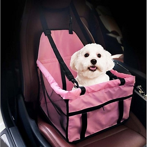 

Dog Cat Mattress Pad Carrier Bag & Travel Backpack Bed Blankets Portable Breathable Foldable Solid Colored Oxford Cloth Nylon Special Material Black Red Pink