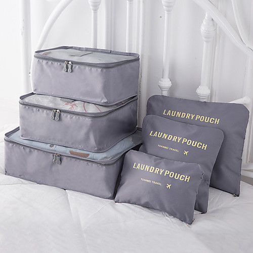 

6 sets Travel Bag / Travel Organizer / Travel Luggage Organizer / Packing Organizer Large Capacity / Waterproof / Portable Bras / Clothes Oxford cloth Outdoor / Travel / For Home / Durable