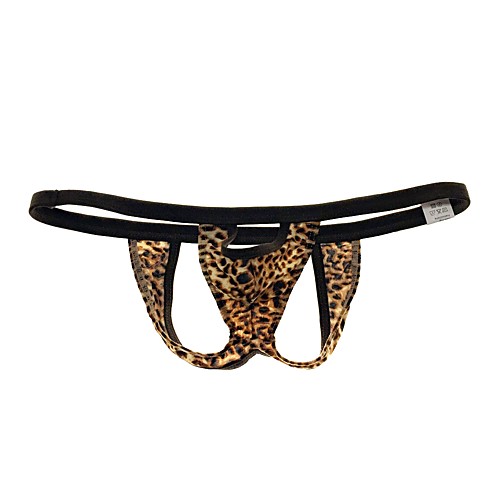 

Men's Cut Out Sexy G-string Underwear - Normal, Leopard / Solid Colored Low Waist Black White Orange M L XL / Club