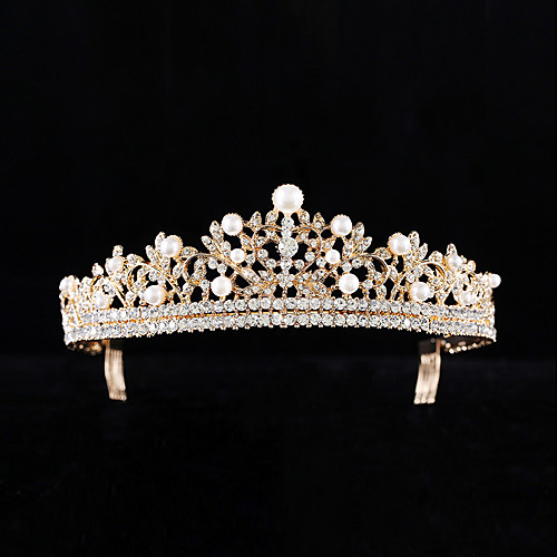 

Alloy Tiaras with Rhinestone / Pearl 1 Piece Wedding Headpiece