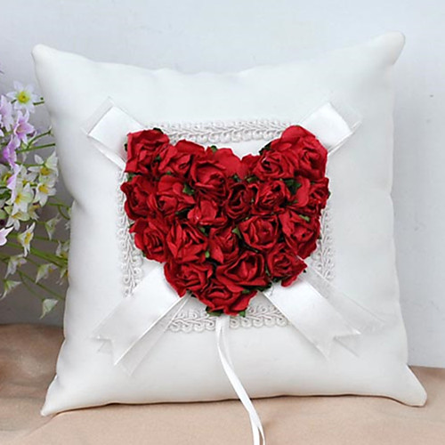 

Fabric Floral Satin Ring Pillow Pillow All Seasons