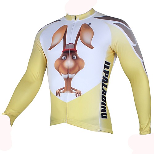

ILPALADINO Men's Long Sleeve Cycling Jersey Winter Fleece Elastane White Bike Jersey Top Mountain Bike MTB Road Bike Cycling Thermal / Warm Fleece Lining Ultraviolet Resistant Sports Clothing Apparel