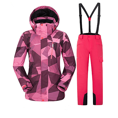 

Vector Women's Ski Jacket with Pants Skiing Camping / Hiking Snowboarding Windproof Rain Waterproof Warm POLY Pants / Trousers Bib Pants Top Ski Wear / Winter