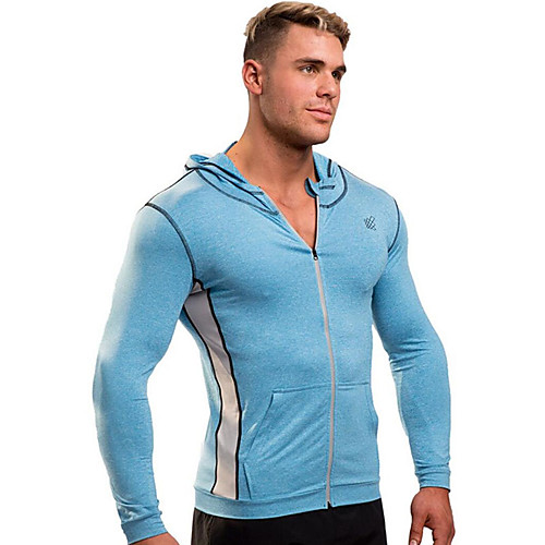 

Men's Full Zip Track Jacket Hoodie Jacket Running Jacket Winter Active Training Fitness Jogging Breathable Moisture Wicking Soft Sportswear Jacket Top Long Sleeve Activewear Micro-elastic