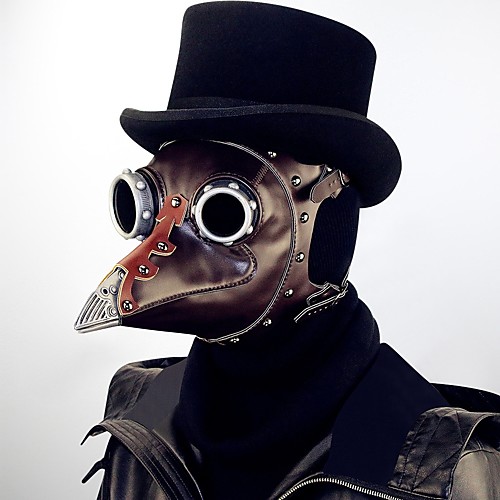 

Plague Doctor Steampunk Punk Rave Crow Mask Men's Women's Costume Mask Black / Brown / Dark Brown Vintage Cosplay